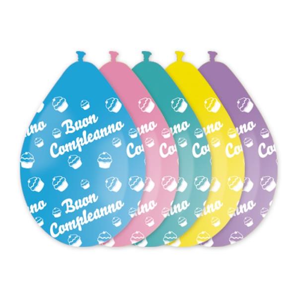 PALLONCINI BUON COMPLEANNO CUPCAKE pz.10 1 PALLONCINI BUON COMPLEANNO CUPCAKE pz.10