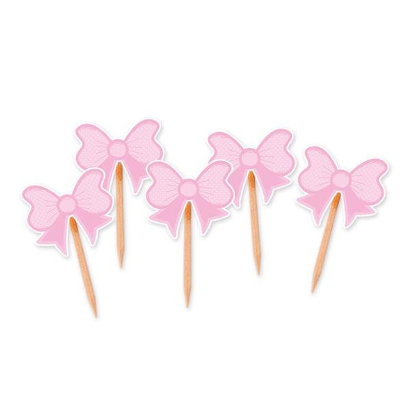 PICK SAGOMATI FIOCCO ROSA pz.25 1 PICK SAGOMATI FIOCCO ROSA pz.25