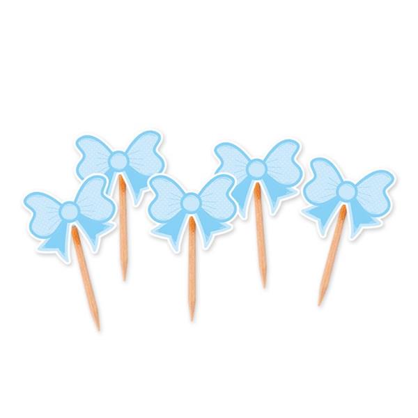PICK SAGOMATI FIOCCO AZZURRO PZ.25 1 PICK SAGOMATI FIOCCO AZZURRO PZ.25