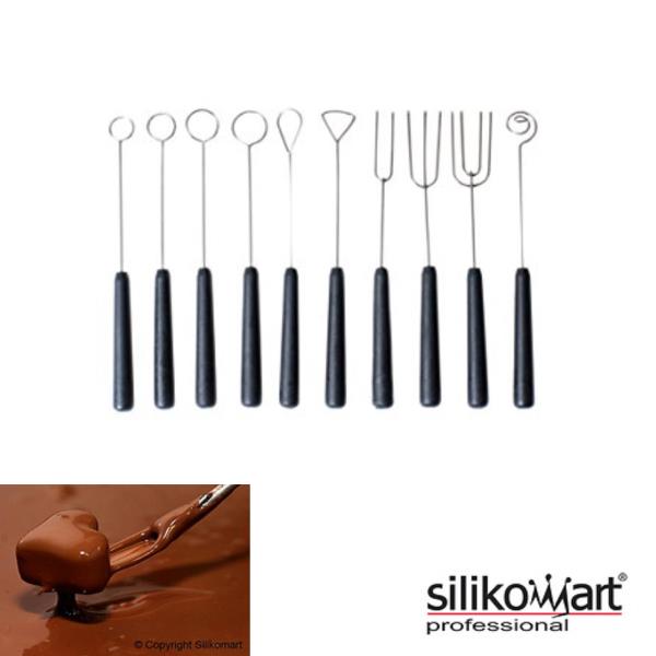 FORCHETTINE FONDUTA CHOCO FORK PZ.10 SILIKOMART 2 FORCHETTINE FONDUTA CHOCO FORK PZ.10 SILIKOMART