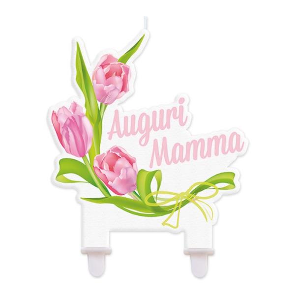 CANDELA SAGOMATA AUGURI MAMMA 1 CANDELA SAGOMATA AUGURI MAMMA
