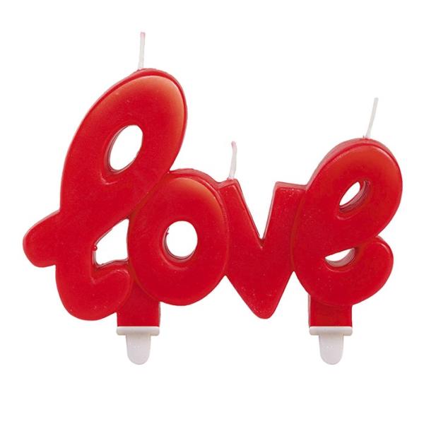 CANDELA SCRITTA LOVE ROSSA 1 CANDELA SCRITTA LOVE ROSSA