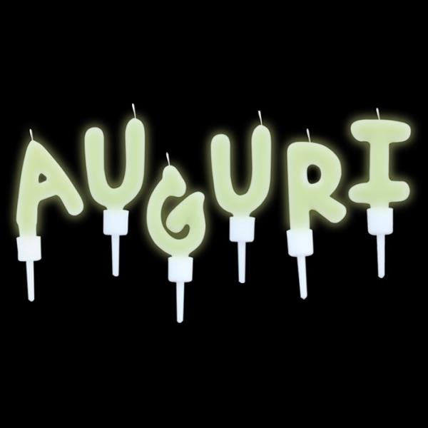 CANDELE PICKS AUGURI FOSFORESCENTI 1 CANDELE PICKS AUGURI FOSFORESCENTI