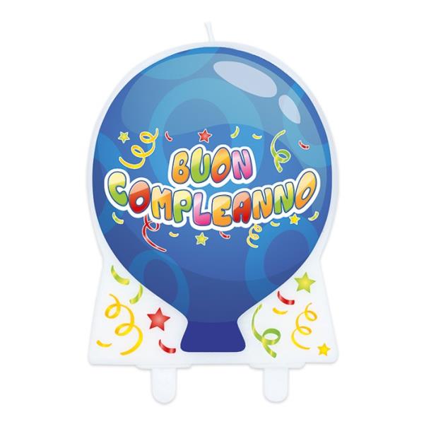 CANDELA SAGOMATA BUON COMPLEANNO BALLOON 1 CANDELA SAGOMATA BUON COMPLEANNO BALLOON