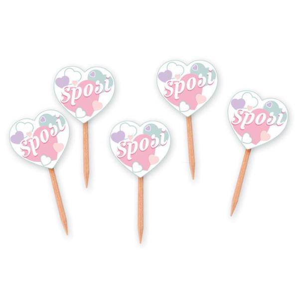 PICK CUORE SPOSI pz.25 1 PICK CUORE SPOSI pz.25