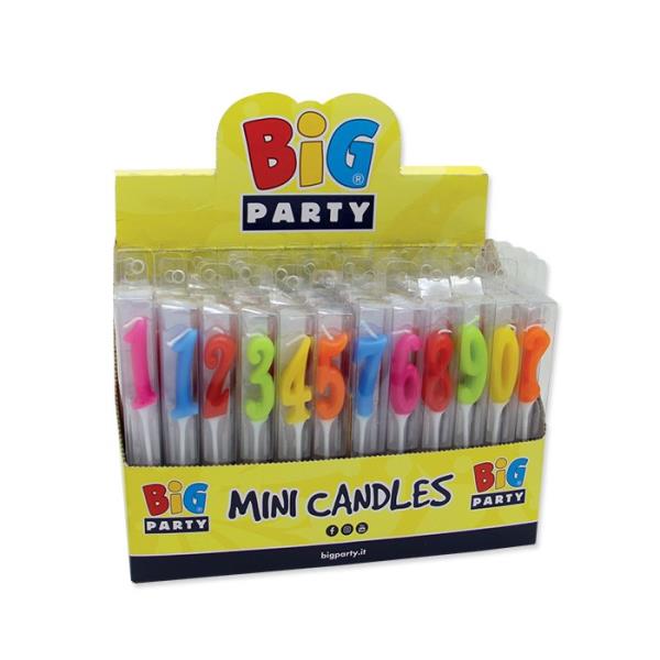 MINI CANDELE PICK NUMERI/? COLORI ASSORTITI 2 MINI CANDELE PICK NUMERI/? COLORI ASSORTITI