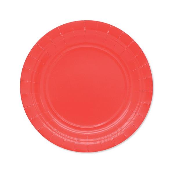 PIATTO Ø18 cm. BIODEGRADABILE ROSSO pz.25