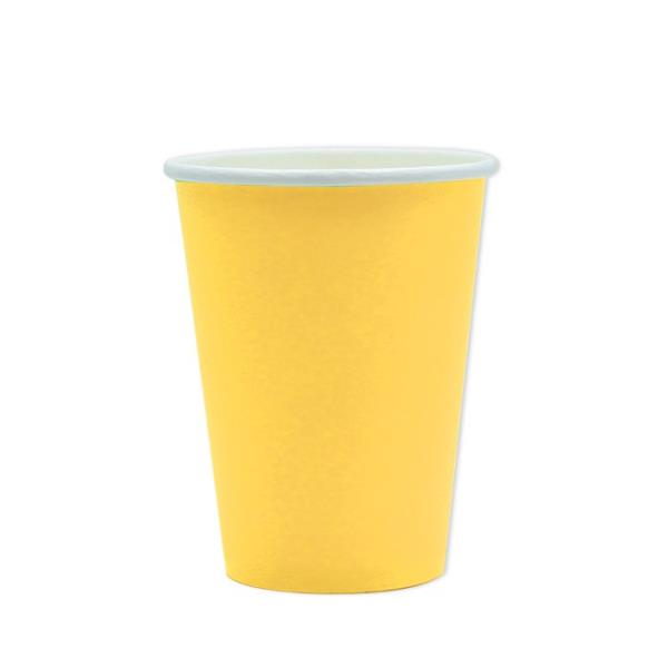 BICCHIERE BIODEGRADABILE 200cc. GIALLO pz.25 1 BICCHIERE BIODEGRADABILE 200cc. GIALLO pz.25