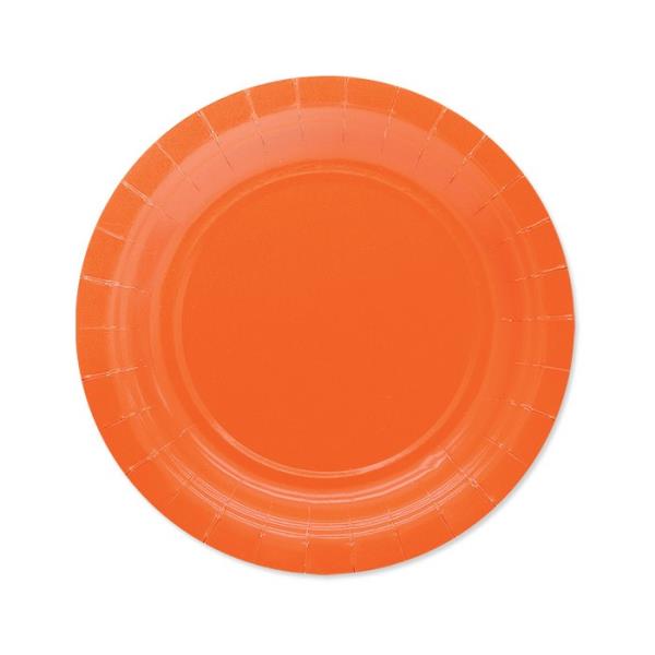 PIATTO Ø18 cm. BIODEGRADABILE ARANCIO pz.25