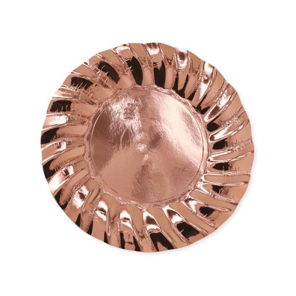PIATTO PIANO Ø25 cm. WAVY ROSE GOLD pz.8 1 PIATTO PIANO Ø25 cm. WAVY ROSE GOLD pz.8