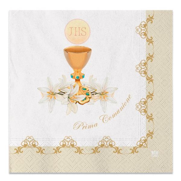 TOVAGLIOLO 33x33 cm. COMUNIONE CLASSIC PZ.20 1 TOVAGLIOLO 33x33 cm. COMUNIONE CLASSIC PZ.20