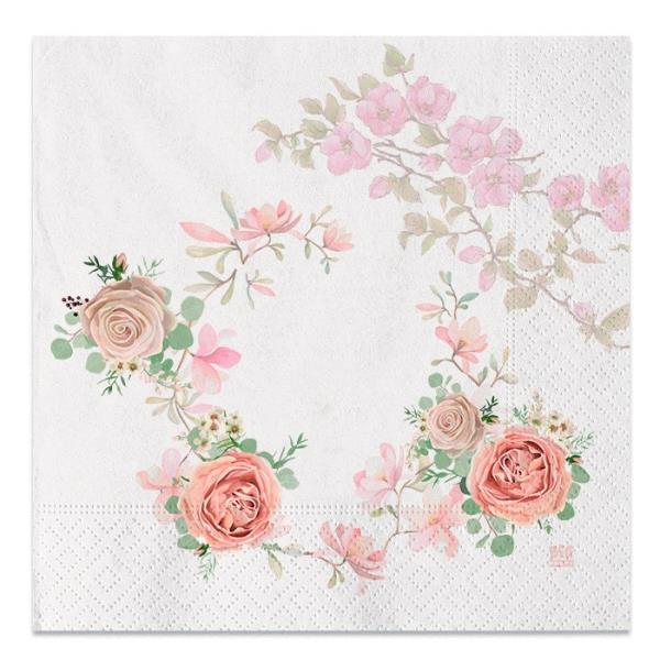 TOVAGLIOLO 33x33 cm. ROSE ROSA p,.20 1 TOVAGLIOLO 33x33 cm. ROSE ROSA p,.20
