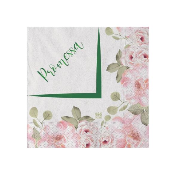 TOVAGLIOLO 25x25 PROMESSA FLORAL PZ.20 1 TOVAGLIOLO 25x25 PROMESSA FLORAL PZ.20