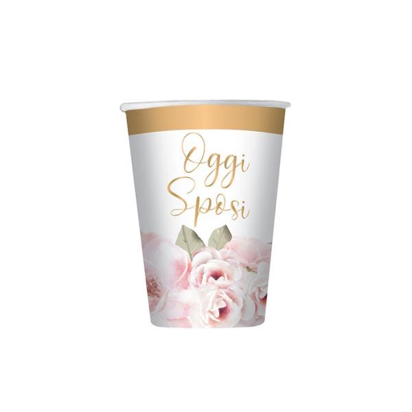 BICCHIERE OGGI SPOSI FLORAL pz.8 1 BICCHIERE OGGI SPOSI FLORAL pz.8