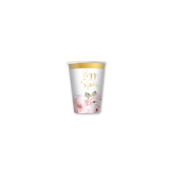 BICCHIERINO 80cc. OGGI SPOSI FLOREAL pz.8 1 BICCHIERINO 80cc. OGGI SPOSI FLOREAL pz.8