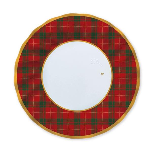 PIATTO PIANO Ø25 cm. TARTAN PZ.8