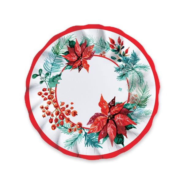 PIATTO FONDO Ø24 cm. FLORAL CHRISTMAS pz.6 1 PIATTO FONDO Ø24 cm. FLORAL CHRISTMAS pz.6