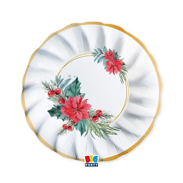 PIATTO FONDO Ø24 cm. CHIC POINSETTIA pz.8