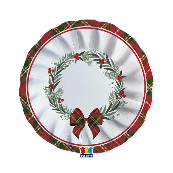 PIATTO FONDO Ø24 cm. TARTAN HOLLY pz.6 1 PIATTO FONDO Ø24 cm. TARTAN HOLLY pz.6