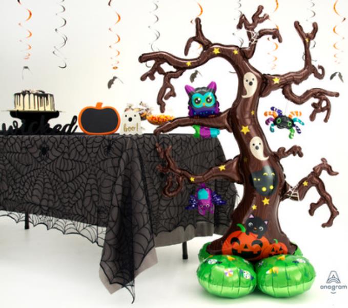 PALLONCINO MYLAR AIRLOONZ CREEPY TREE ALBERO HALLOWEEN GONFIAGGIO AD ARIA 2 PALLONCINO MYLAR AIRLOONZ CREEPY TREE ALBERO HALLOWEEN GONFIAGGIO AD ARIA