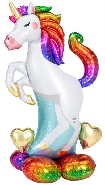 PALLONCINO MYLAR AIRLOONZ UNICORNO GONFIAGGIO AD ARIA 1 PALLONCINO MYLAR AIRLOONZ UNICORNO GONFIAGGIO AD ARIA