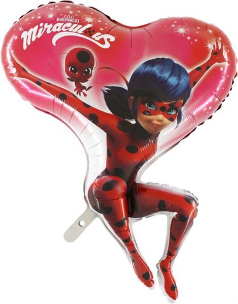PALLONCINO MYLAR SUPER SHAPE LADYBUG MIRACULOUS 1 PALLONCINO MYLAR SUPER SHAPE LADYBUG MIRACULOUS