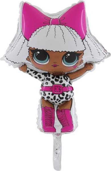 PALLONCINO MYLAR MINI SHAPE LOL SURPRISE DIVA GONFIAGGIO AD ARIA 1 PALLONCINO MYLAR MINI SHAPE LOL SURPRISE DIVA GONFIAGGIO AD ARIA