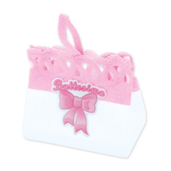SACCHETTO IN STOFFA BATTESIMO ROSA pz.1 1 SACCHETTO IN STOFFA BATTESIMO ROSA pz.1