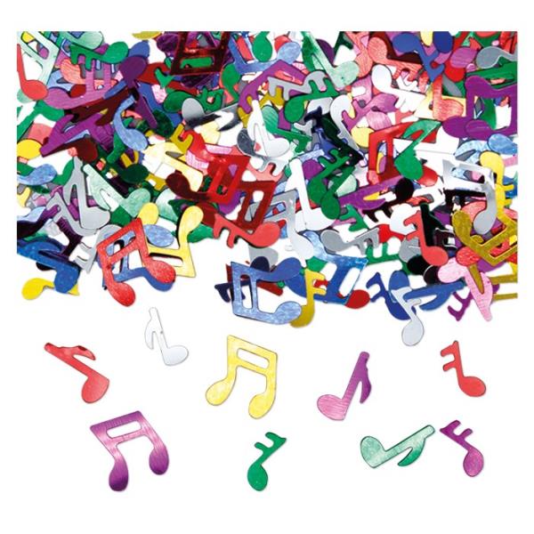 CONFETTI DECORATIVI NOTE MUSICALI MULTICOLOR gr.15 1 CONFETTI DECORATIVI NOTE MUSICALI MULTICOLOR gr.15