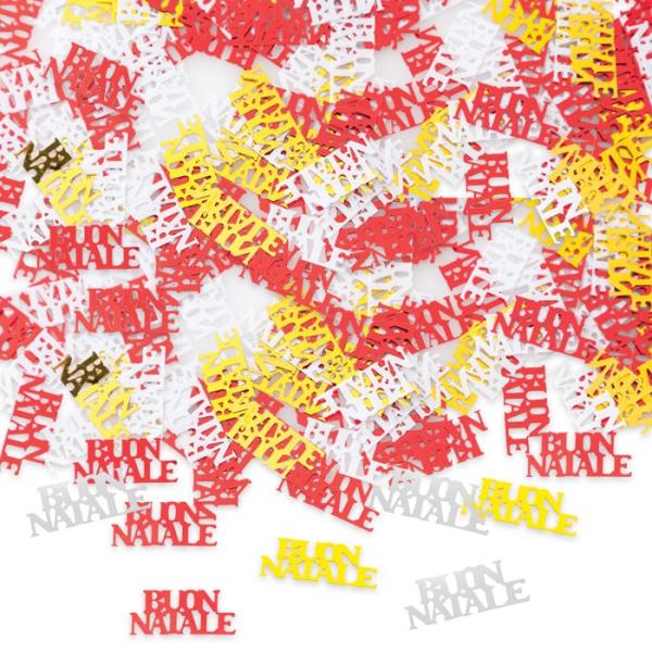 CONFETTI DECORATIVI SCRITTA BUON NATALE gr.15 1 CONFETTI DECORATIVI SCRITTA BUON NATALE gr.15