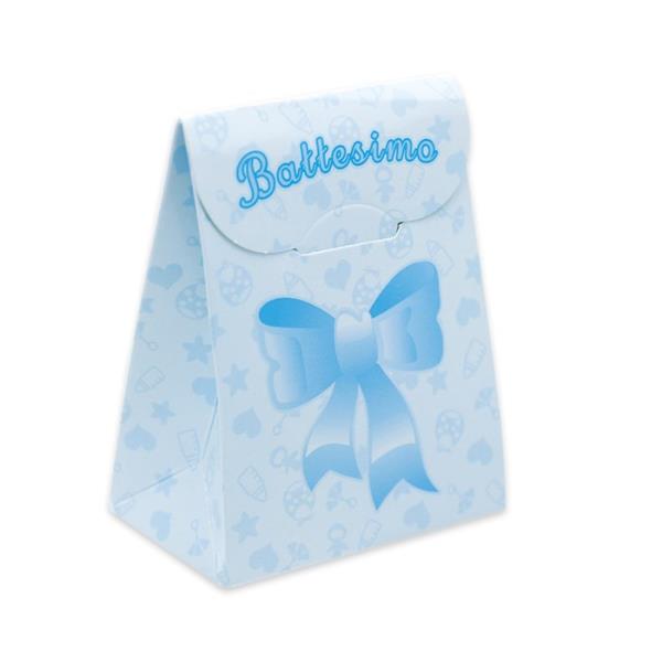 SCATOLINA SACCHETTO BATTESIMO CELESTE PZ.1 1 SCATOLINA SACCHETTO BATTESIMO CELESTE PZ.1