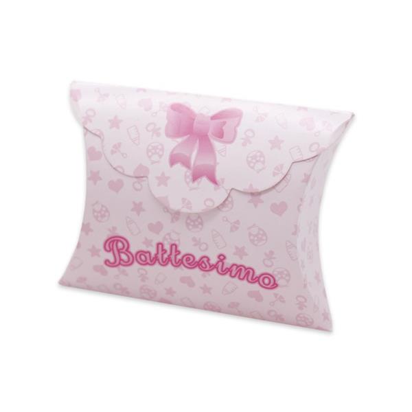 SCATOLINA BUSTA BATTESIMO ROSA PZ.1 1 SCATOLINA BUSTA BATTESIMO ROSA PZ.1
