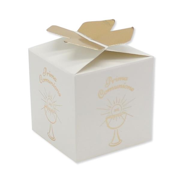 SCATOLINA CUBETTO COMUNIONE GOLD METAL 1 SCATOLINA CUBETTO COMUNIONE GOLD METAL