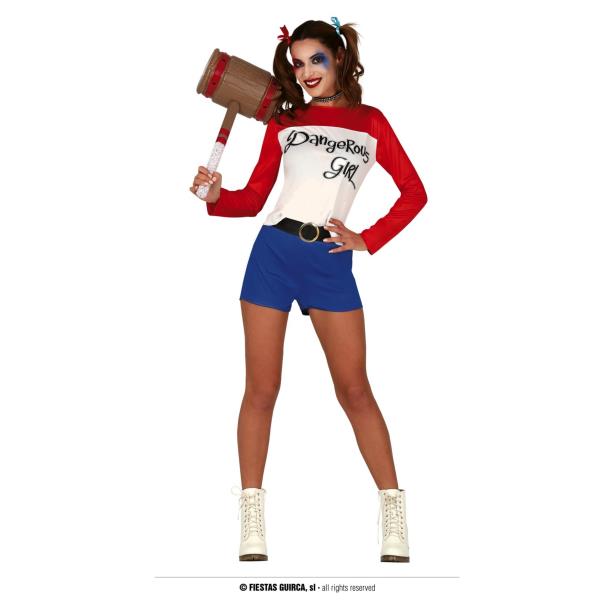 COSTUME PAZZA PERICOLOSA TAGLIE VARIE