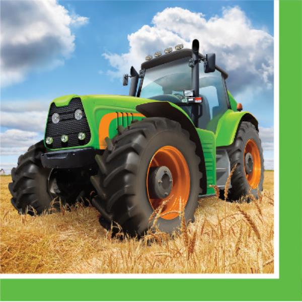 TOVAGLIOLO 25x25 cm. TRATTORE TRACTOR TIME pz.16