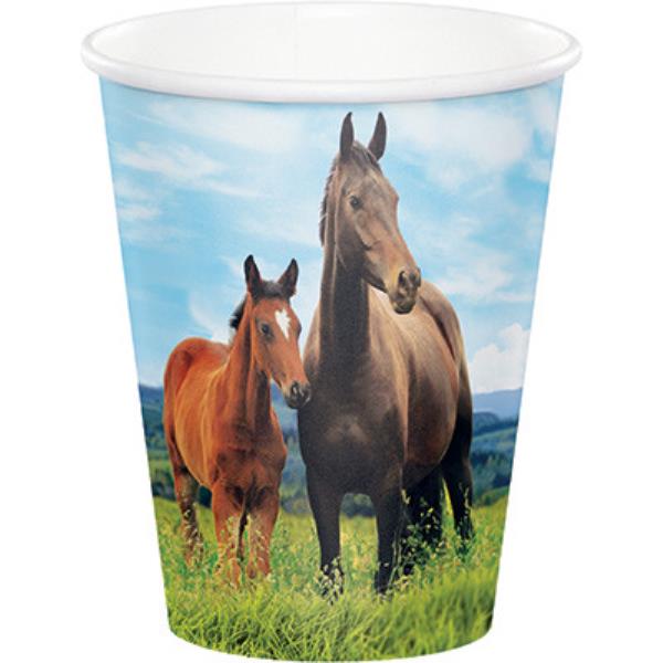BICCHIERE CARTONCINO 266ml. HORSE AND PONY PZ.8 1 BICCHIERE CARTONCINO 266ml. HORSE AND PONY PZ.8