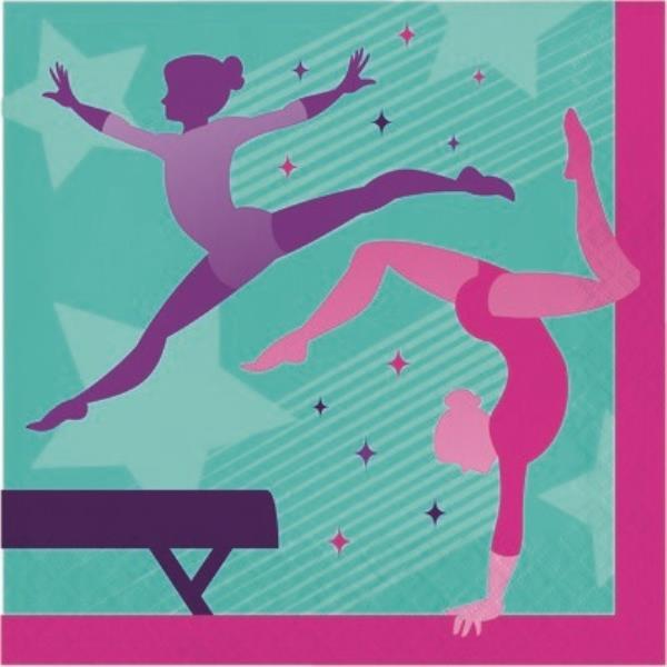 TOVAGLIOLO 33x33 cm. GYMNASTICS PARTY pz.16 1 TOVAGLIOLO 33x33 cm. GYMNASTICS PARTY pz.16