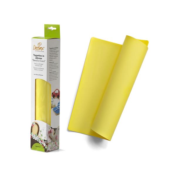 TAPPETINO SILICONE GIALLO 30X40 PER COTTURA 1 TAPPETINO SILICONE GIALLO 30X40 PER COTTURA
