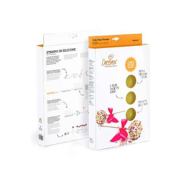 STAMPO IN SILICONE PER CAKE POPS 18 CAVITA' DECORA 3 STAMPO IN SILICONE PER CAKE POPS 18 CAVITA' DECORA