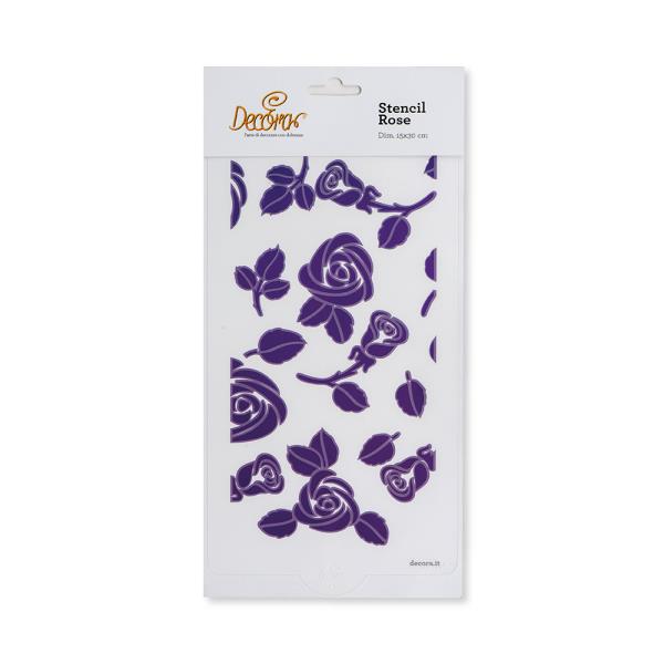 STENCIL ROSE CM.15X30 cm