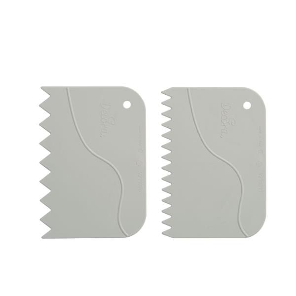 SPATOLE IN PLASTICA DENTELLATE PZ.2 2 SPATOLE IN PLASTICA DENTELLATE PZ.2
