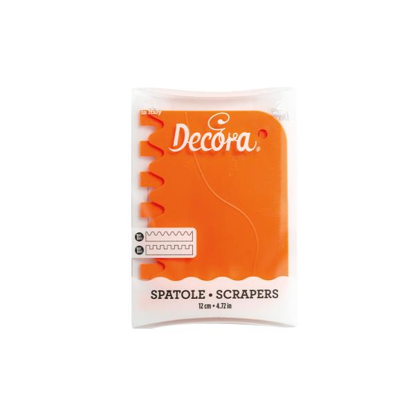 SPATOLE IN PLASTICA ONDULATA E A PETTINE PZ.2