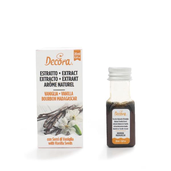ESTRATTO NATURALE VANIGLIA BOURBON MADAGASCAR ML.20 DECORA 1 ESTRATTO NATURALE VANIGLIA BOURBON MADAGASCAR ML.20 DECORA
