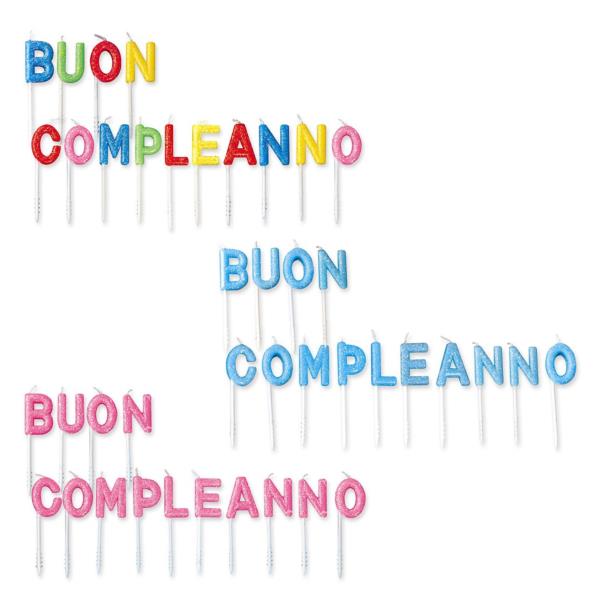 CANDELE PICK GLITTERATE BUON COMPLEANNO 1 CANDELE PICK GLITTERATE BUON COMPLEANNO