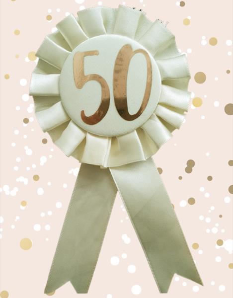 COCCARDA PANNA ROSE GOLD 50 ANNI 1 COCCARDA PANNA ROSE GOLD 50 ANNI
