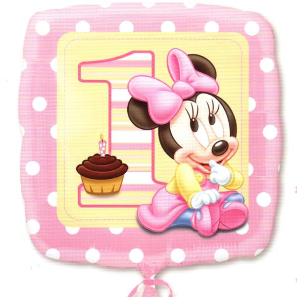 PALLONCINO 18'' 1° COMPLEANNO BABY MINNIE 1 PALLONCINO 18'' 1° COMPLEANNO BABY MINNIE