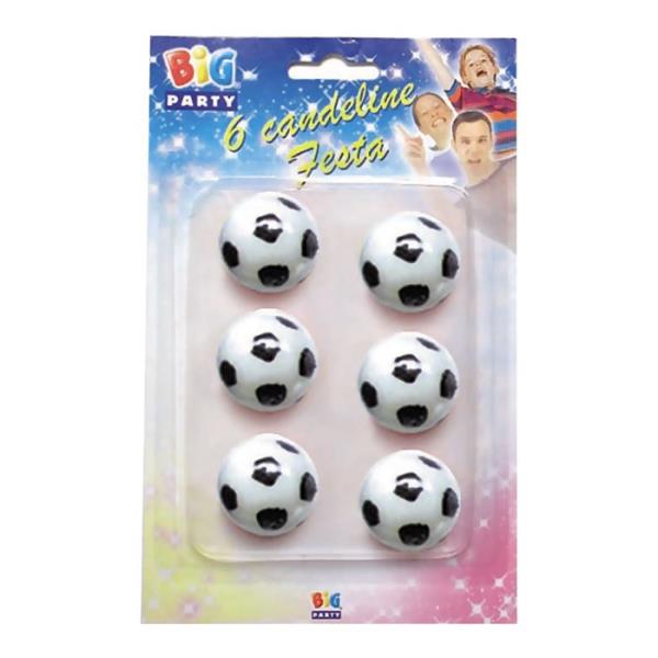 CANDELE PALLONI BI/NE pz.6