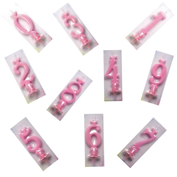 CANDELE CLASSICHE ROSA N°0 AL 9 1 CANDELE CLASSICHE ROSA N°0 AL 9