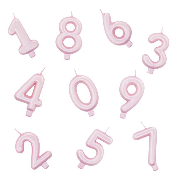 CANDELE PERLATE ROSA N°0 AL 9 GIVI 1 CANDELE PERLATE ROSA N°0 AL 9 GIVI