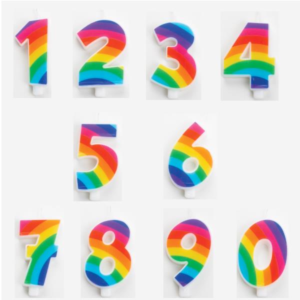 CANDELE SCINTILLANTI RAINBOW N°0 AL 9 GIVI 1 CANDELE SCINTILLANTI RAINBOW N°0 AL 9 GIVI